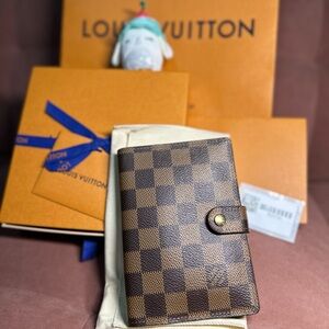 Louis Vuitton Damier Ebene Small Ring Agenda Cover